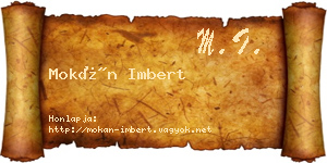 Mokán Imbert névjegykártya